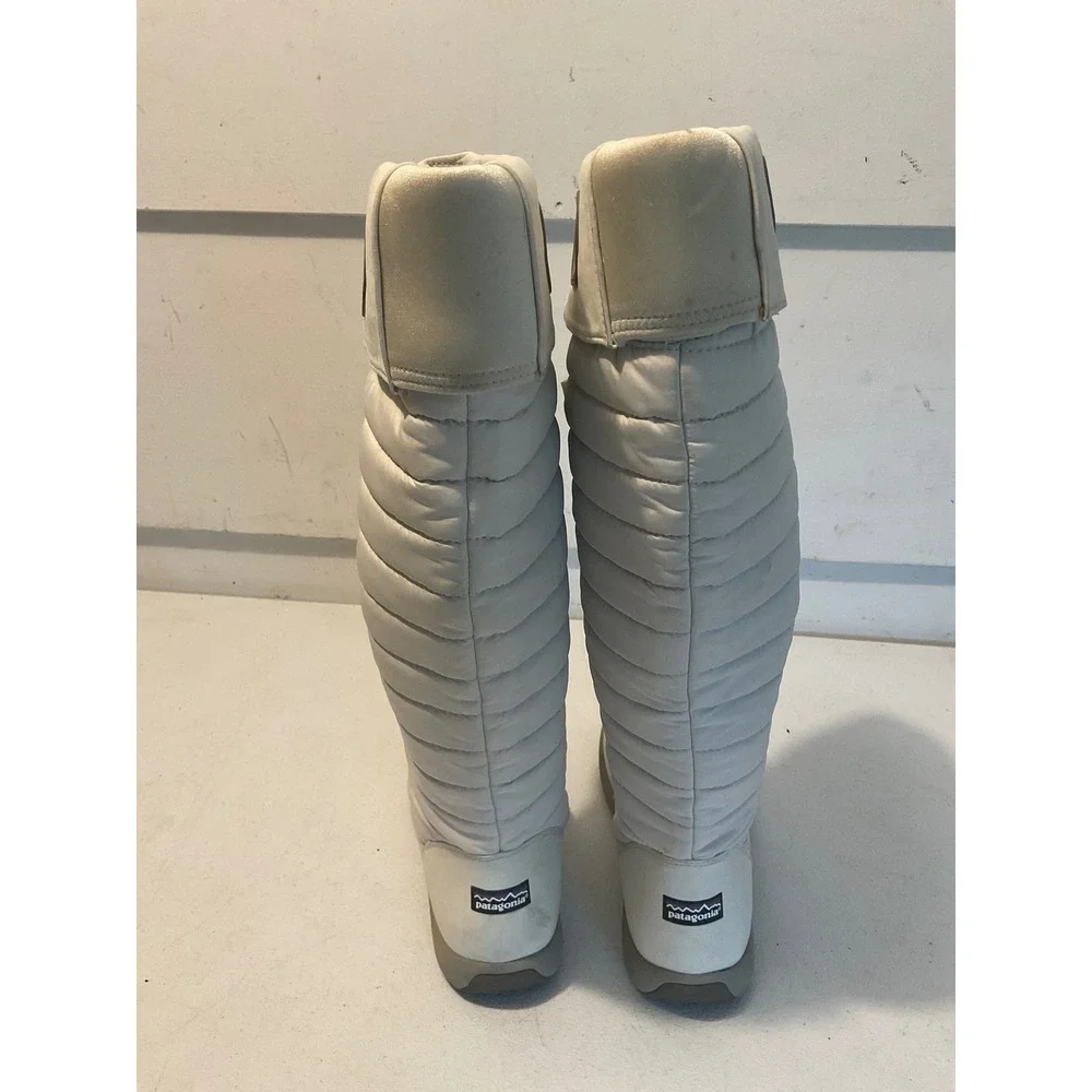 Patagonia Fiona Natural White Quilted PrimaLoft Winter Boots Womens 7.5 T50862